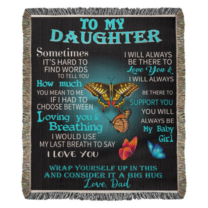 Daughter Woven Blanket Gift-[Heartfelt Family Gift]