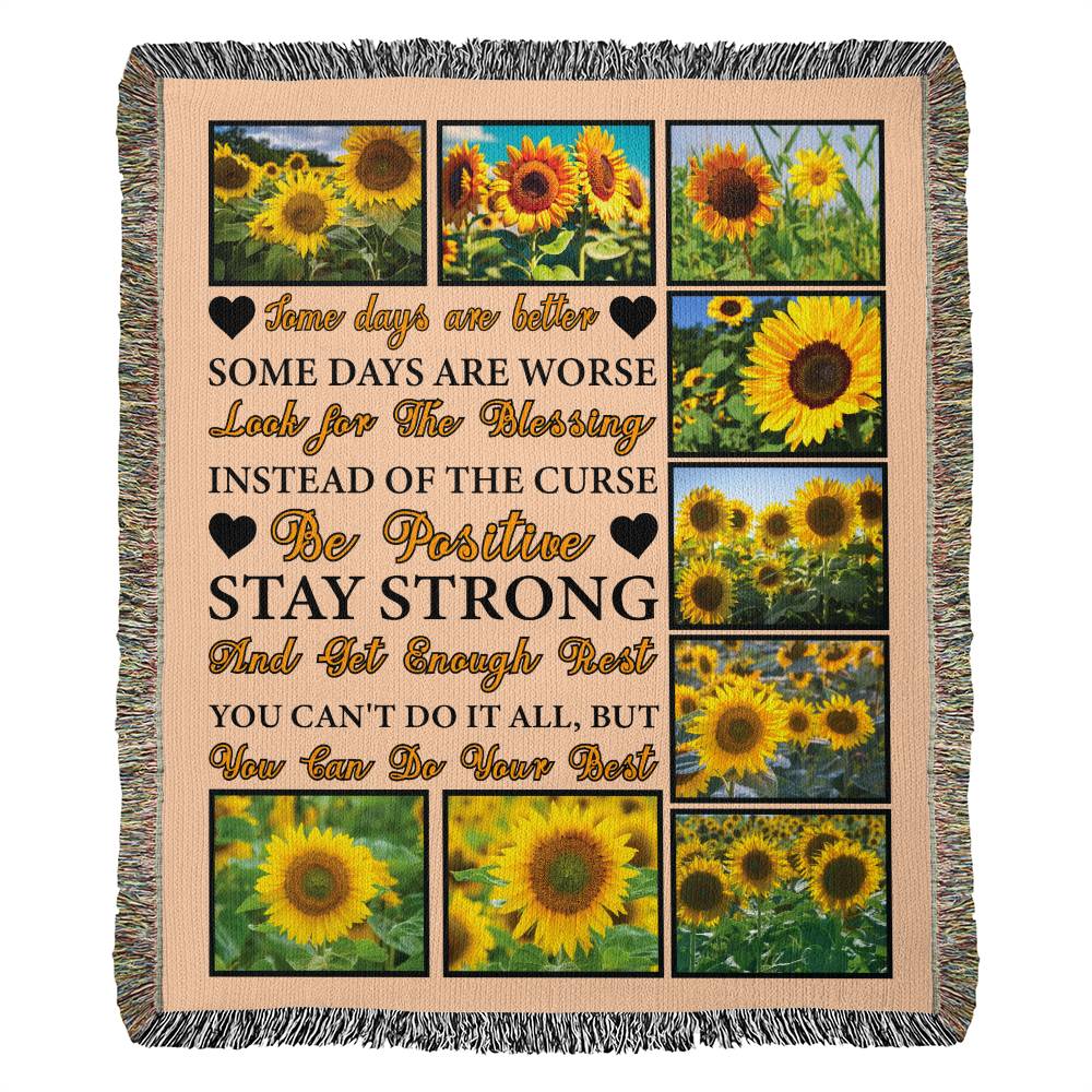 Sunflower Daughter Strong Soft Blanket for Encouragement and Comfort-[Heartfelt Family Gift]