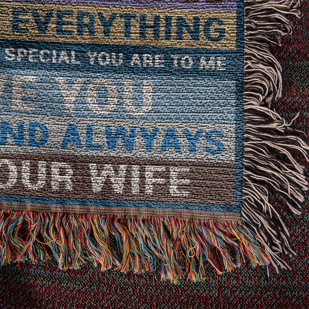Monogrammed Husband Woven Blanket Gift - Perfect for Your Special Partner-[Heartfelt Family Gift]