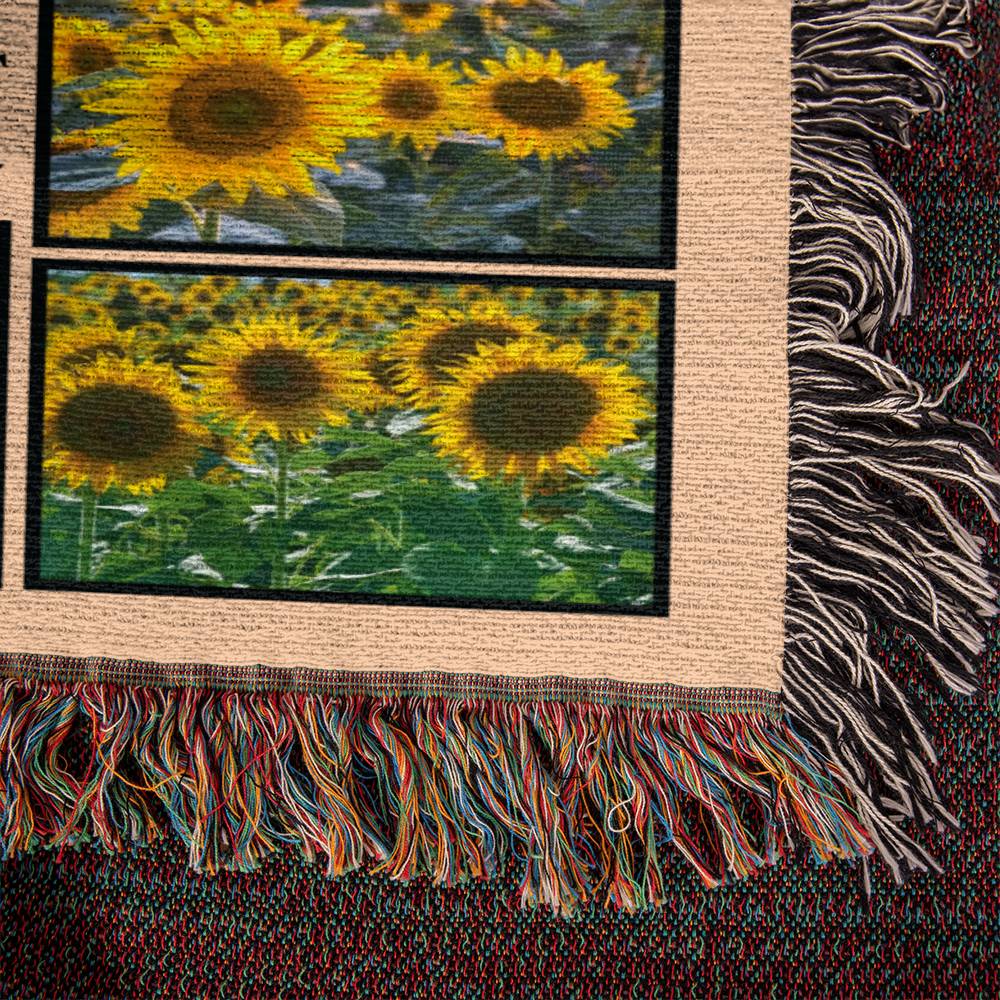 Sunflower Daughter Strong Soft Blanket for Encouragement and Comfort-[Heartfelt Family Gift]
