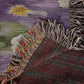 February Birth Month Flowers Violets and Primrose Floral Woven Blanket-[Heartfelt Family Gift]