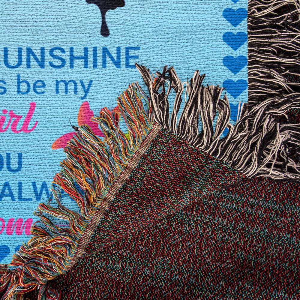 To My Daughter Woven Blanket - The Perfect Gift for Your Beloved Daughter-[Heartfelt Family Gift]