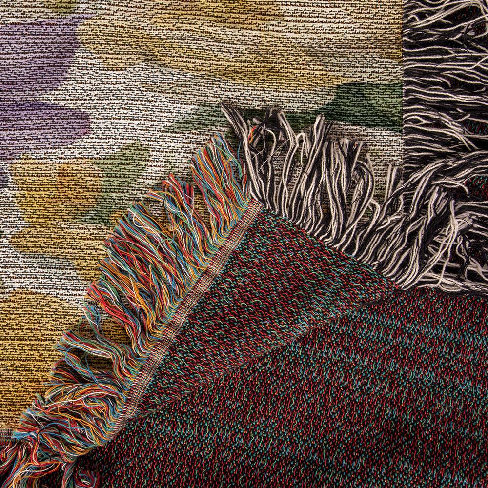 June birth flower month Woven blanket - Roses and Honeysuckle-[Heartfelt Family Gift]