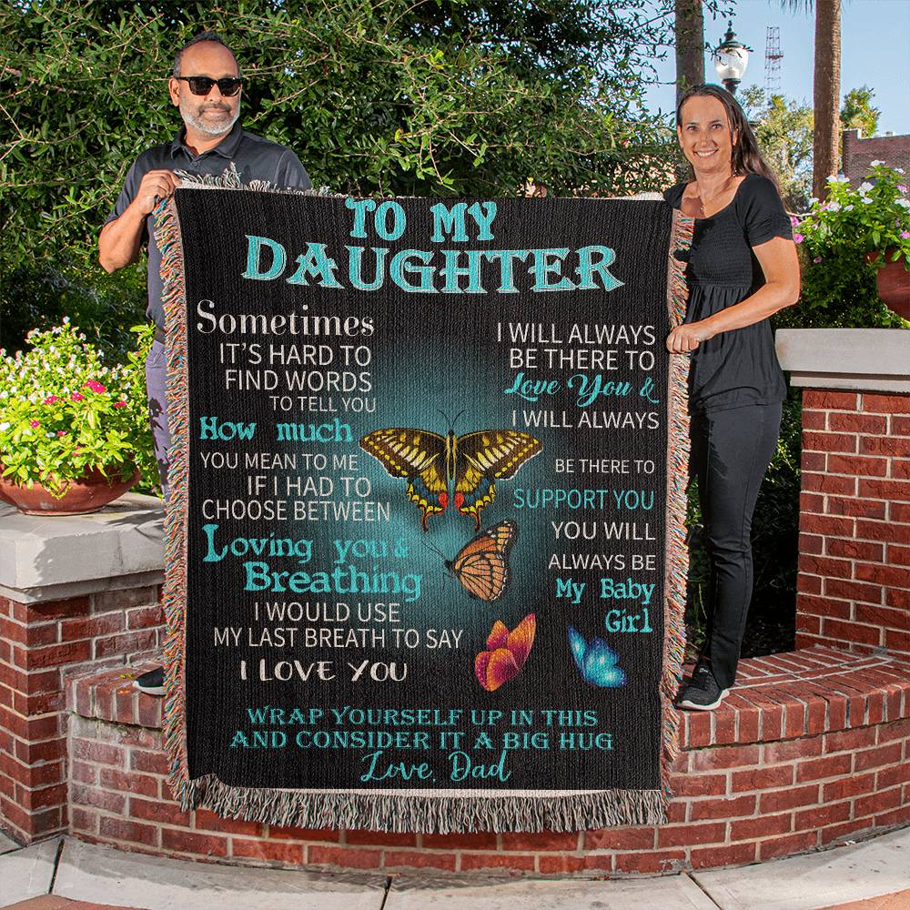 Daughter Woven Blanket Gift-[Heartfelt Family Gift]