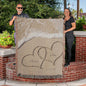 Personalized Coastal Woven Blanket with Custom Names - Perfect Wedding Gift in Sand-[Heartfelt Family Gift]