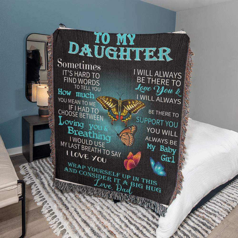 Daughter Woven Blanket Gift-[Heartfelt Family Gift]