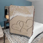 Personalized Coastal Woven Blanket with Custom Names - Perfect Wedding Gift in Sand-[Heartfelt Family Gift]