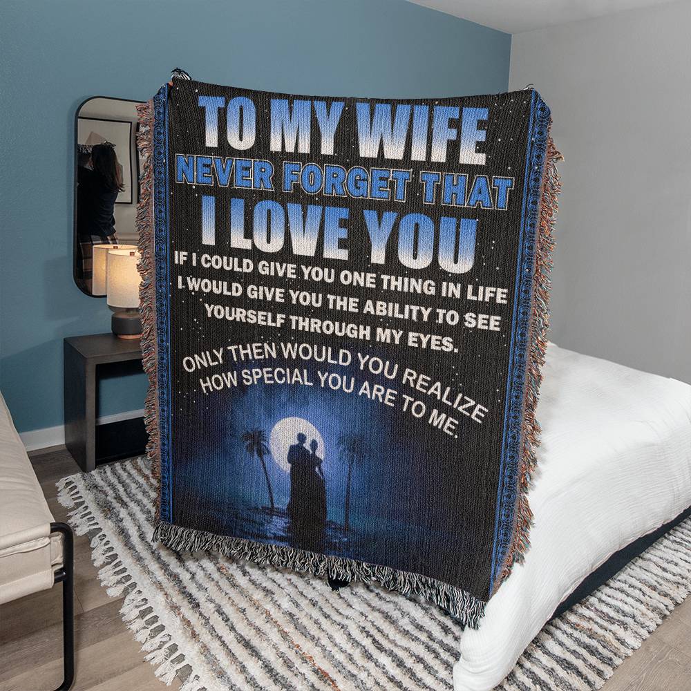 Love You Always Woven Blanket for Wife - Personalized Gift-[Heartfelt Family Gift]