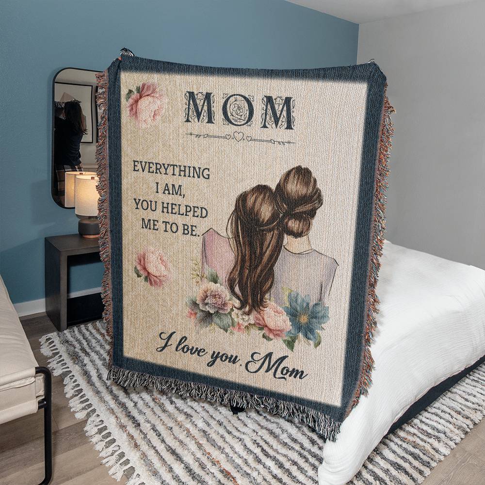 Mom Woven Throw Blanket Gift-[Heartfelt Family Gift]