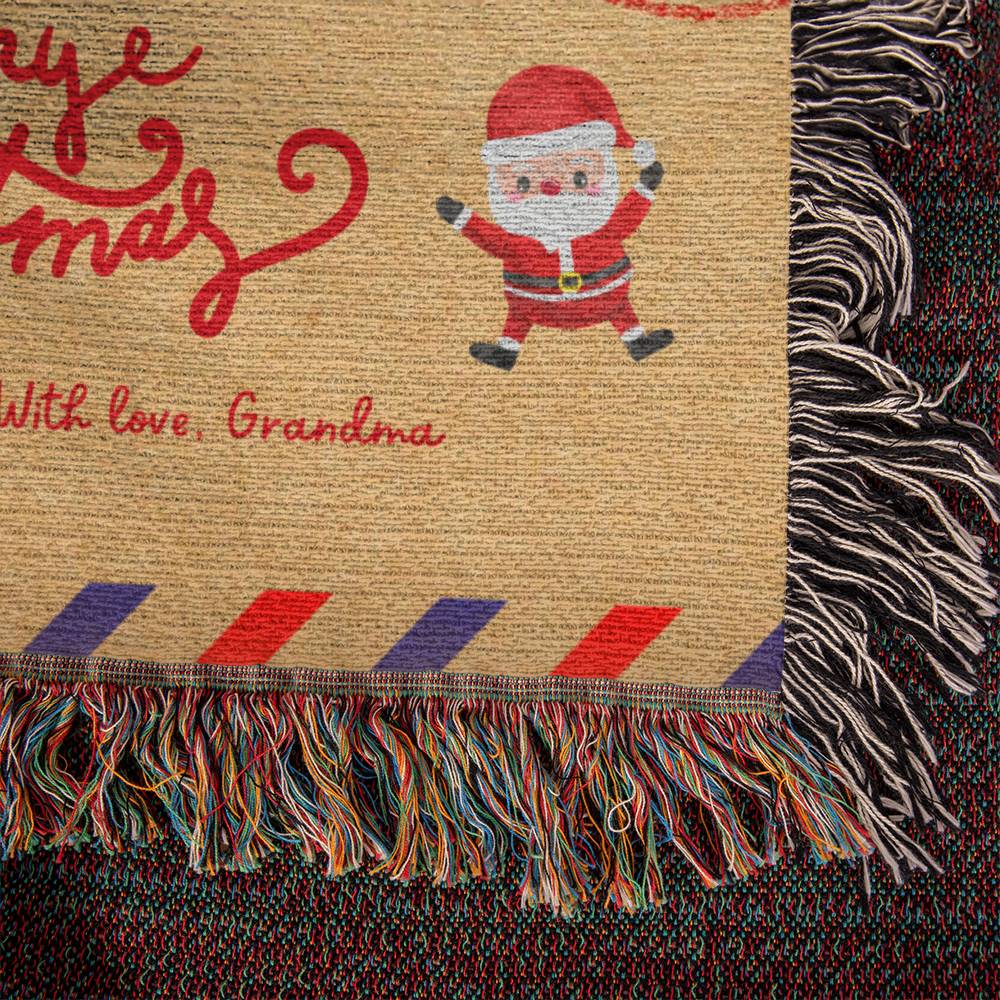 Personalized Santa Letters Photo Blanket - 60x50 Woven Throw-[Heartfelt Family Gift]