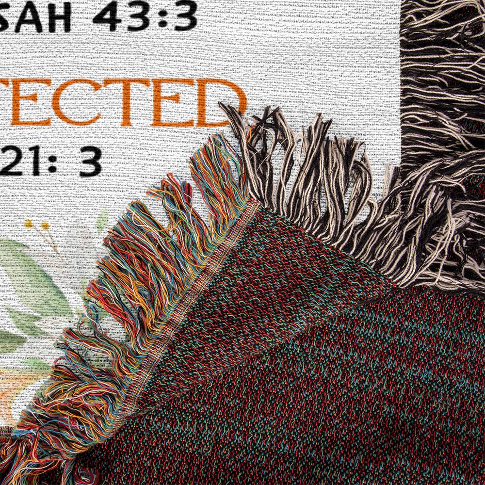 Personalized Christian Woven Tapestry Blanket Throw - Ideal for Affirmations Bible Study and Home Decor-[Heartfelt Family Gift]
