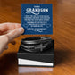 Grandson I Thank the Lord  Mens Cross Bracelet-[Heartfelt Family Gift]