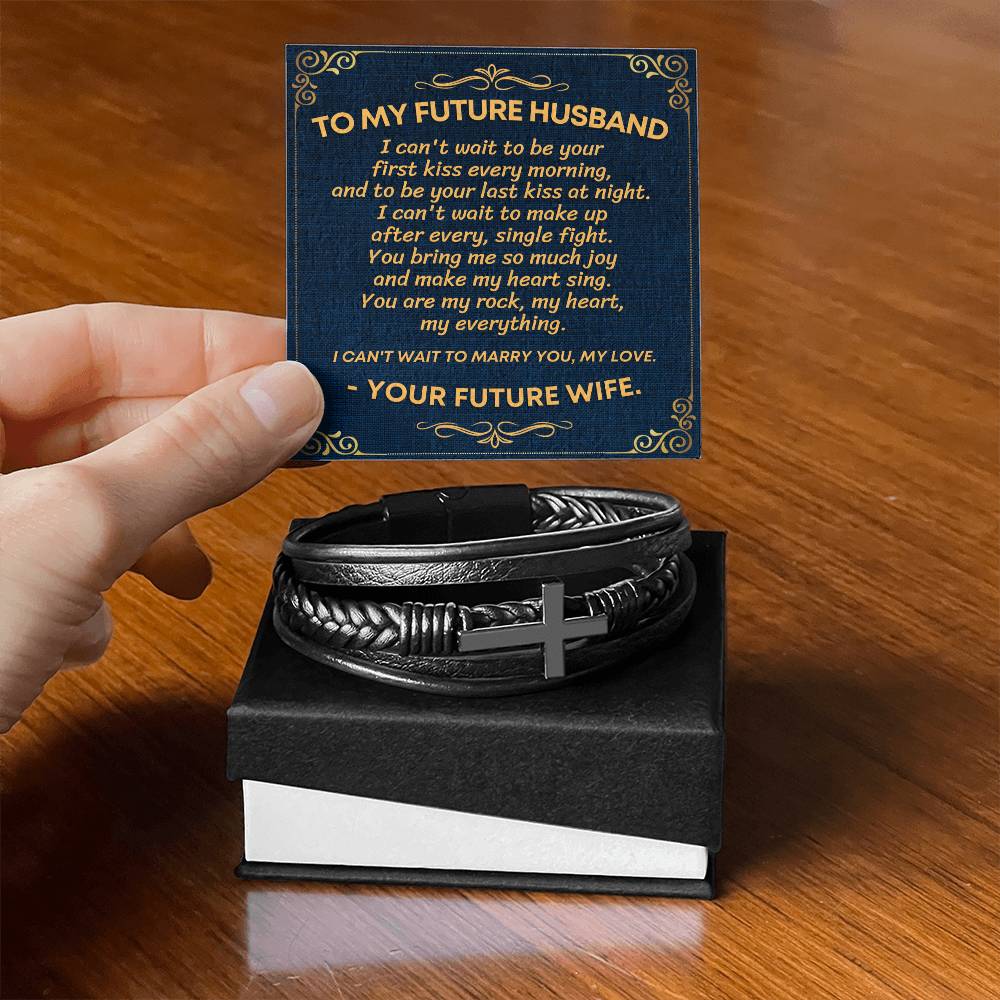 Future Husband Mens Cross Bracelet-[Heartfelt Family Gift]