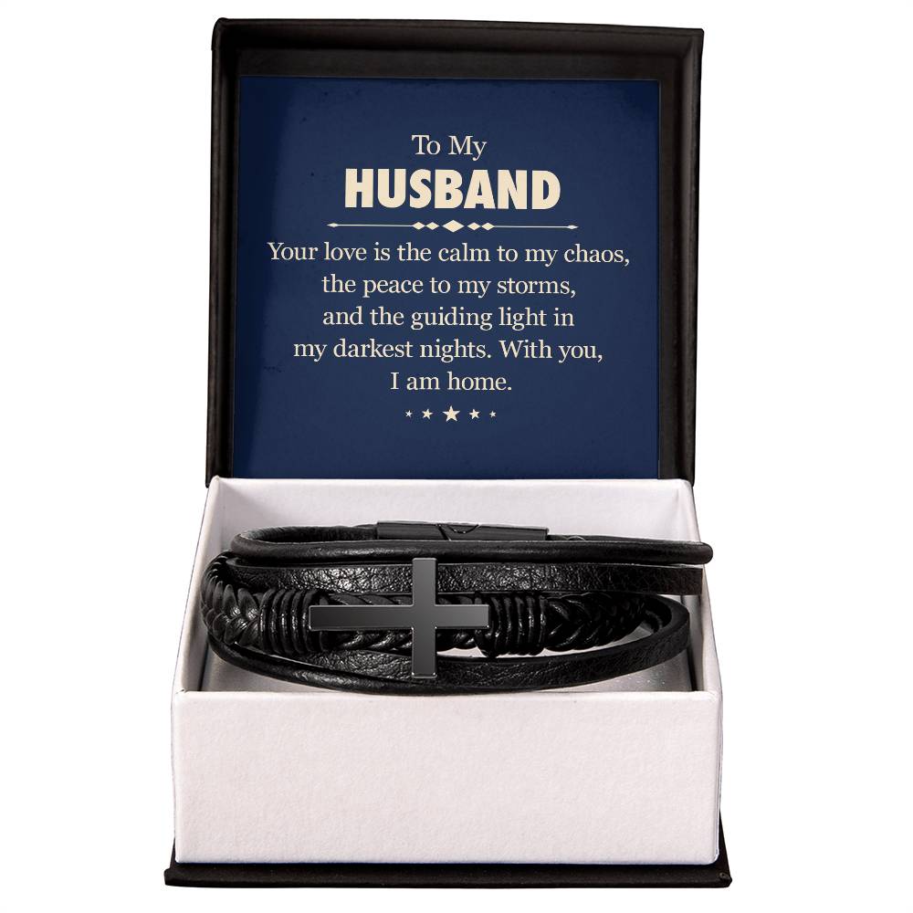 To My Husband - Your Love - Mens Cross Bracelet-[Heartfelt Family Gift]
