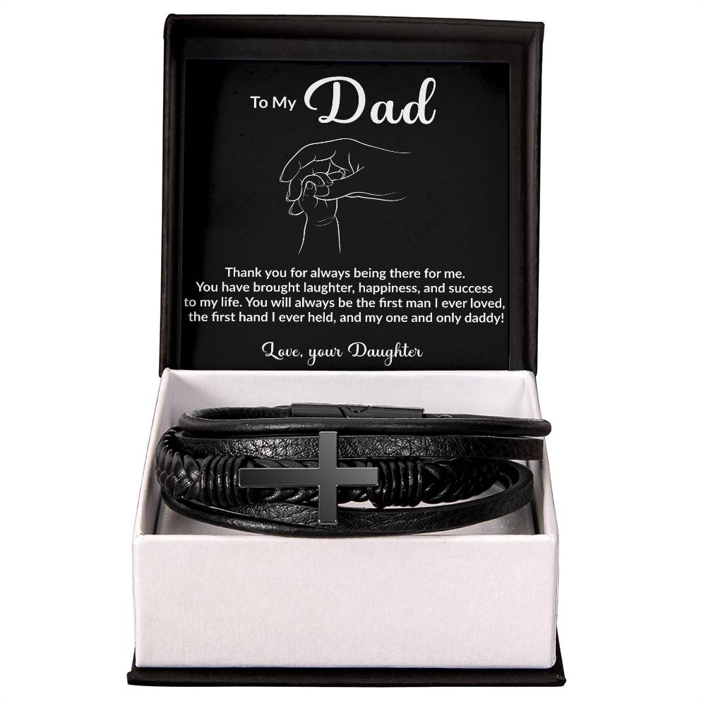Dad Cross Mens Cross Bracelet-[Heartfelt Family Gift]