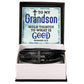Grandson  Romans 12:9 Mens Cross Bracelet-[Heartfelt Family Gift]