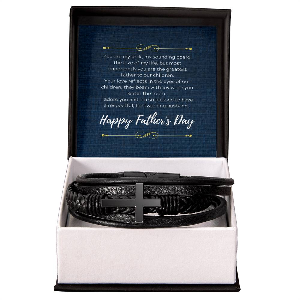 Father's Day Mens Cross Bracelet-[Heartfelt Family Gift]