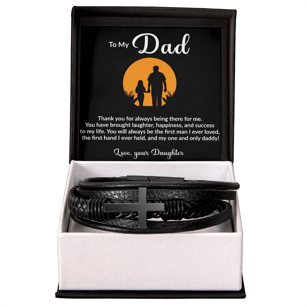 Dad  Men's Cross Bracelet-[Heartfelt Family Gift]