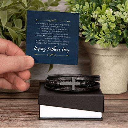 Father's Day Mens Cross Bracelet-[Heartfelt Family Gift]