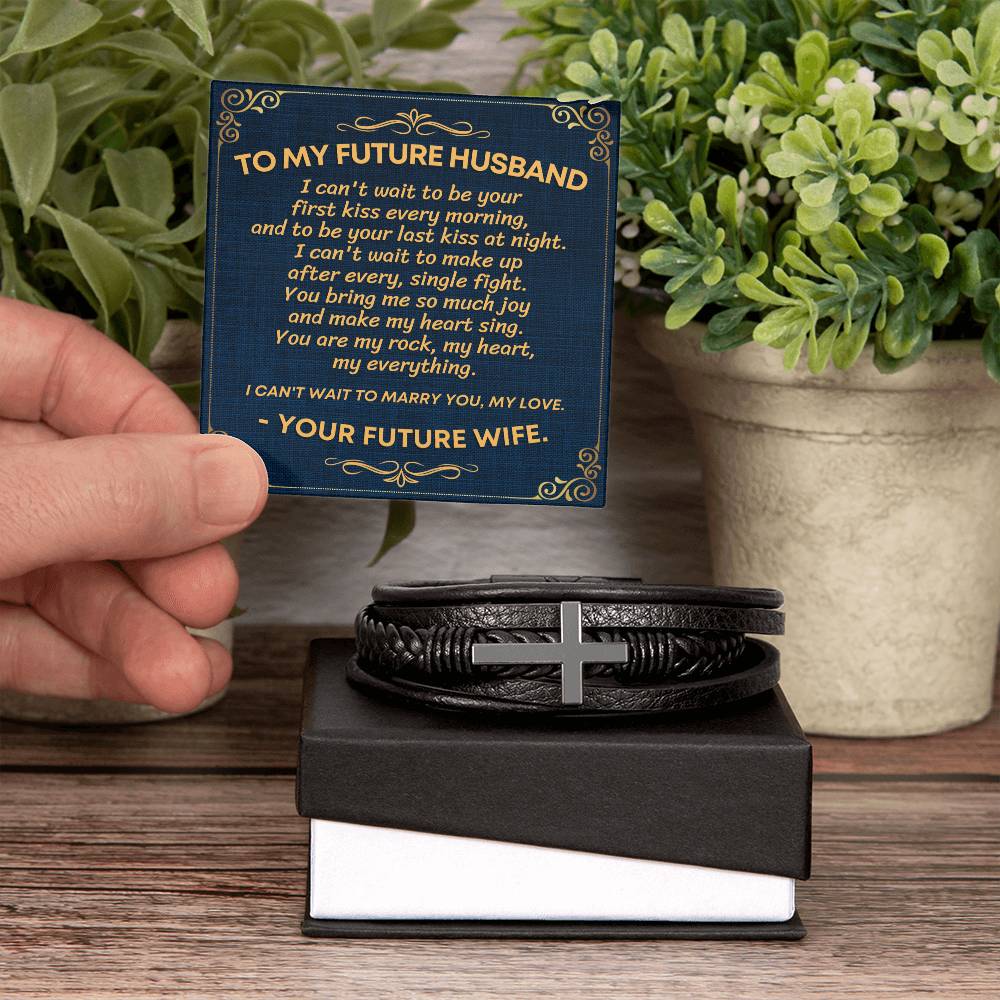 Future Husband Mens Cross Bracelet-[Heartfelt Family Gift]