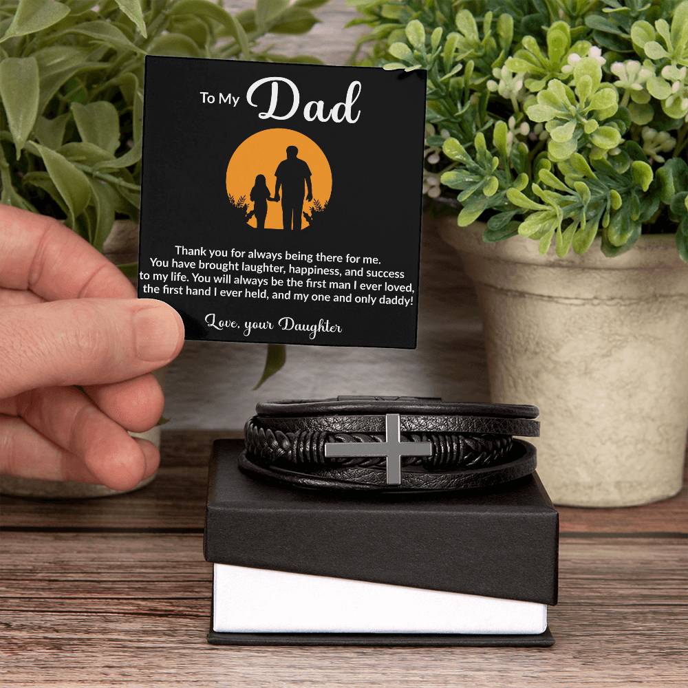 Dad  Men's Cross Bracelet-[Heartfelt Family Gift]