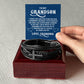 Grandson I Thank the Lord  Mens Cross Bracelet-[Heartfelt Family Gift]