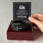 My dear son - your smile Mens Cross Bracelet-[Heartfelt Family Gift]
