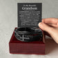 Grandson from Grandma Mens Cross Bracelet-[Heartfelt Family Gift]