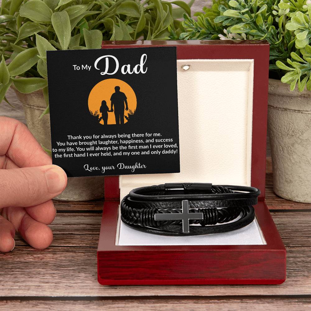 Dad  Men's Cross Bracelet-[Heartfelt Family Gift]