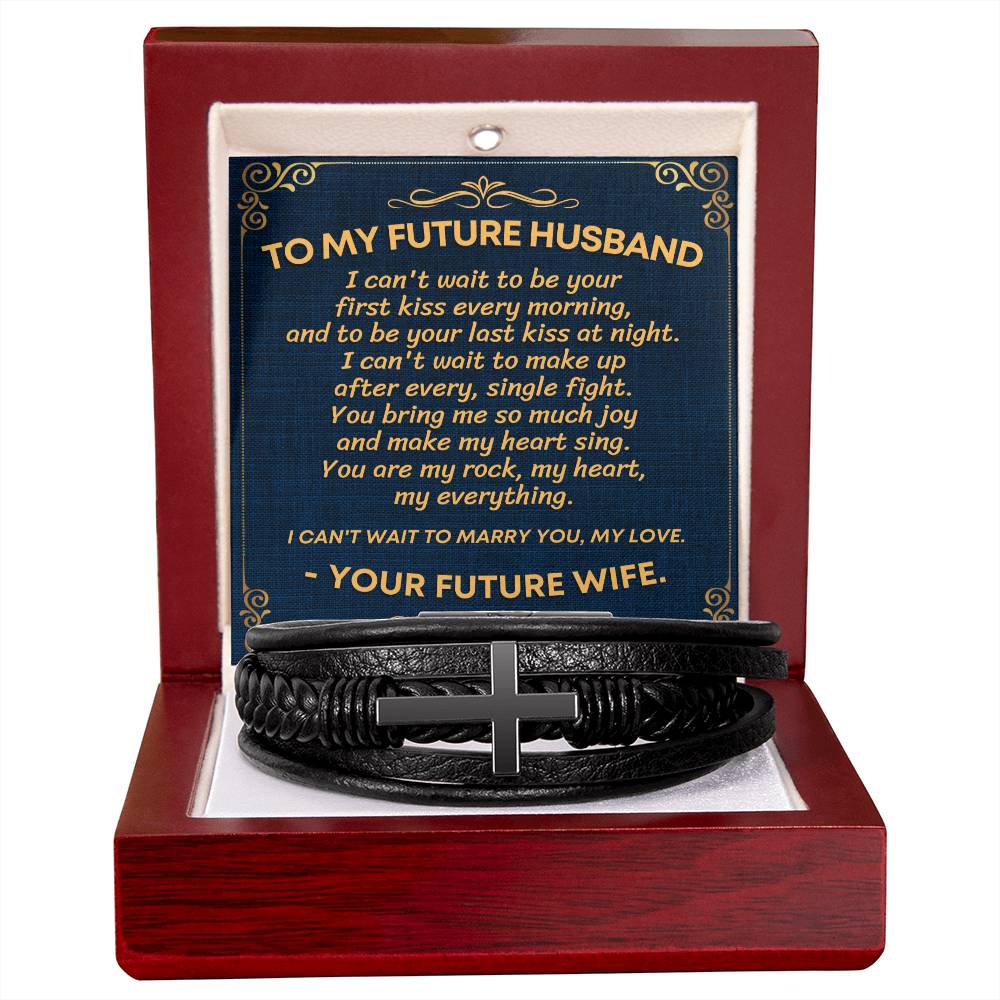 Future Husband Mens Cross Bracelet-[Heartfelt Family Gift]