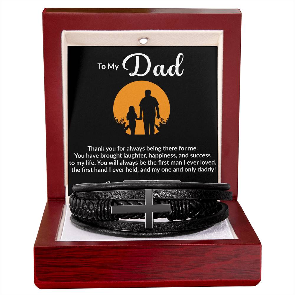 Dad  Men's Cross Bracelet-[Heartfelt Family Gift]