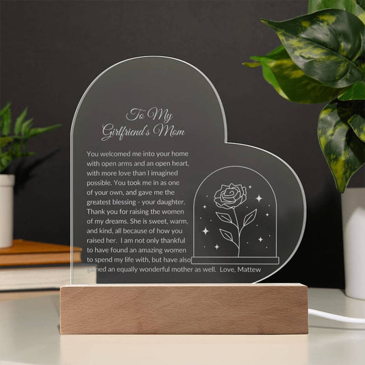 To My Girlfriends Mom Acrylic Plaque Gift-[Heartfelt Family Gift]