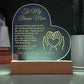 Bonus  Mom Engraved Acrylic Heart Gift for Stepmom-[Heartfelt Family Gift]