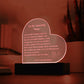 Mom Gift, Mother Daughter Gifts, Mom Heart Acrylic Plaque Gift, Present to My Mom on Mother's Day, Mothers Plaque Engraved-[Heartfelt Family Gift]