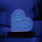 To My Daughter - LED Lighted Engraved Heart PlaqueTo My Daughter - Engraved LED Heart Plaque-[Heartfelt Family Gift]