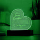 To My Daughter - LED Lighted Engraved Heart PlaqueTo My Daughter - Engraved LED Heart Plaque-[Heartfelt Family Gift]