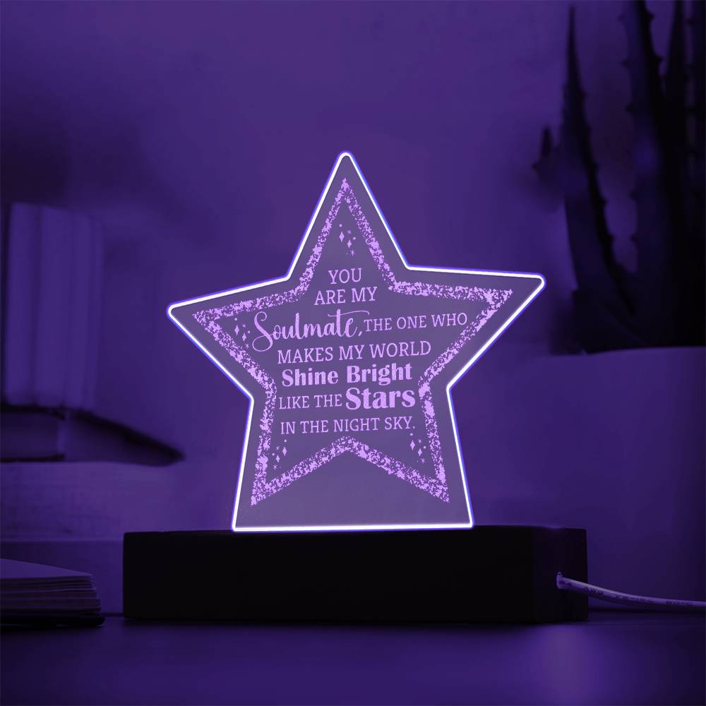 Personalized LED Soulmate Engraved Plaque - Romantic Home Decor Gift-[Heartfelt Family Gift]