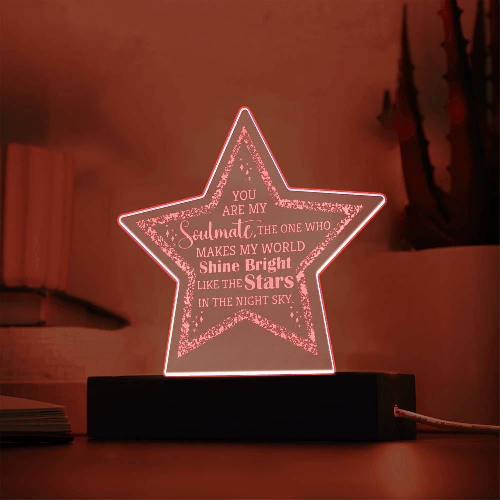 Personalized LED Soulmate Engraved Plaque - Romantic Home Decor Gift-[Heartfelt Family Gift]