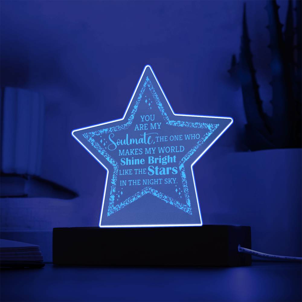 Personalized LED Soulmate Engraved Plaque - Romantic Home Decor Gift-[Heartfelt Family Gift]