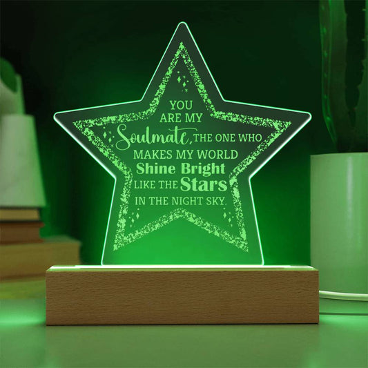 Personalized LED Soulmate Engraved Plaque - Romantic Home Decor Gift-[Heartfelt Family Gift]