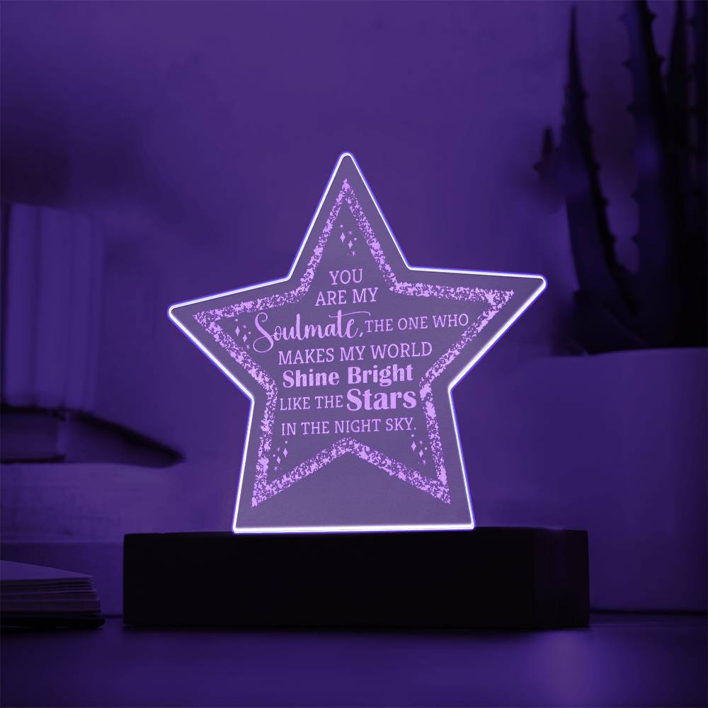 Personalized LED Soulmate Engraved Plaque - Romantic Home Decor Gift-[Heartfelt Family Gift]