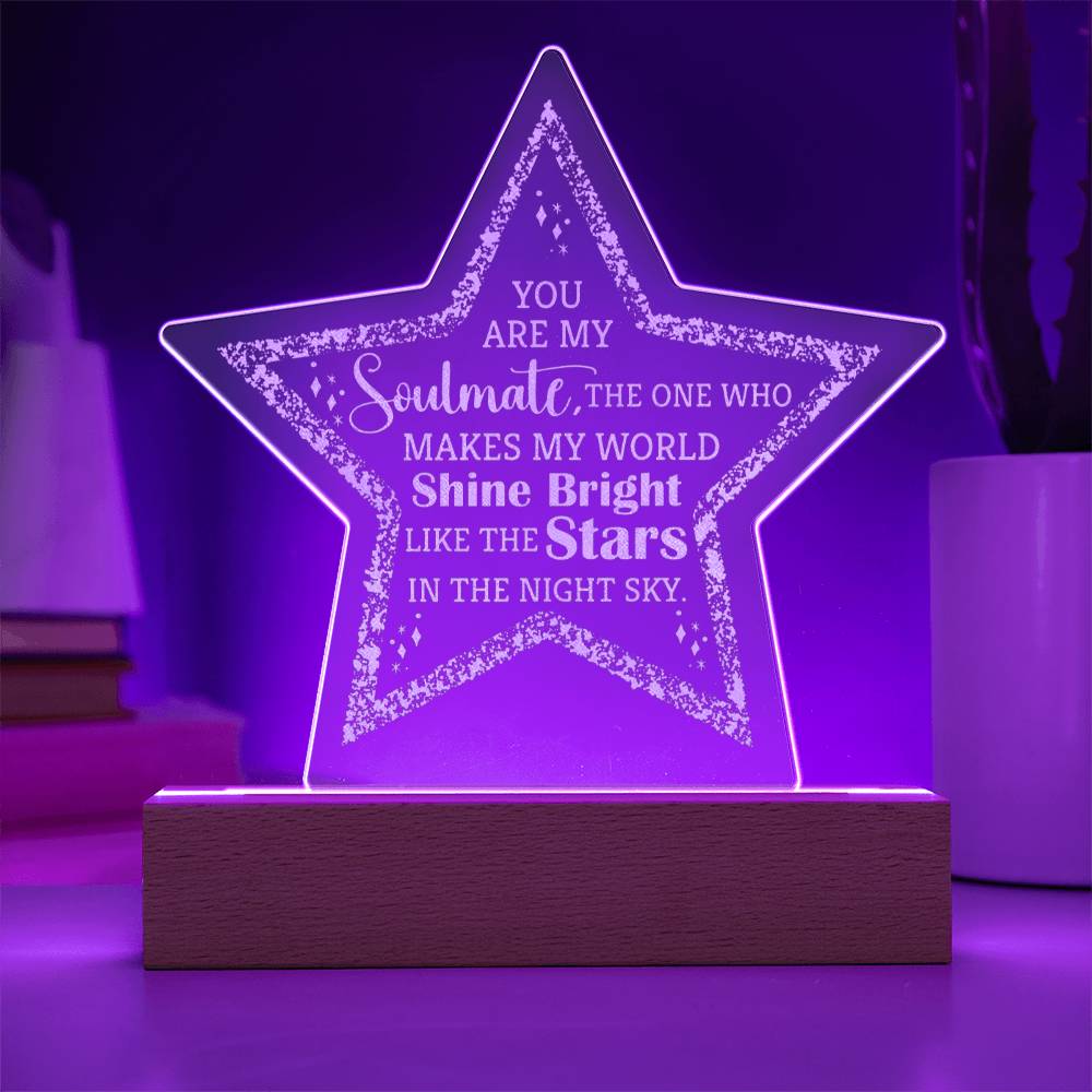 Personalized LED Soulmate Engraved Plaque - Romantic Home Decor Gift-[Heartfelt Family Gift]