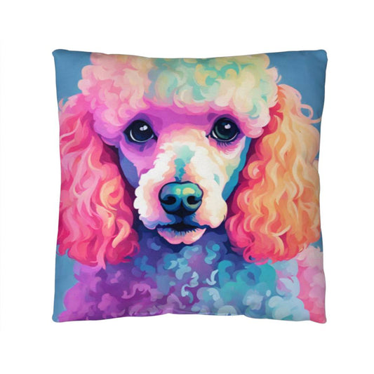 Pastel Poodle Throw Pillow - Soft Colorful Home Decor Accent Available in 5 Sizes-[Heartfelt Family Gift]