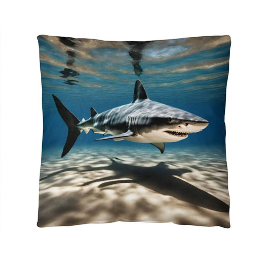 Shark 2-Sided Throw Pillow Available in 5 Sizes for Your Home Decor Needs-[Heartfelt Family Gift]