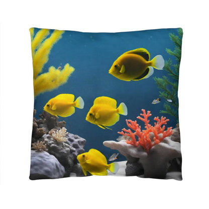 Coral Reef  2 Sided Tropical Fish Throw Pillow  in 5 Sizes-[Heartfelt Family Gift]