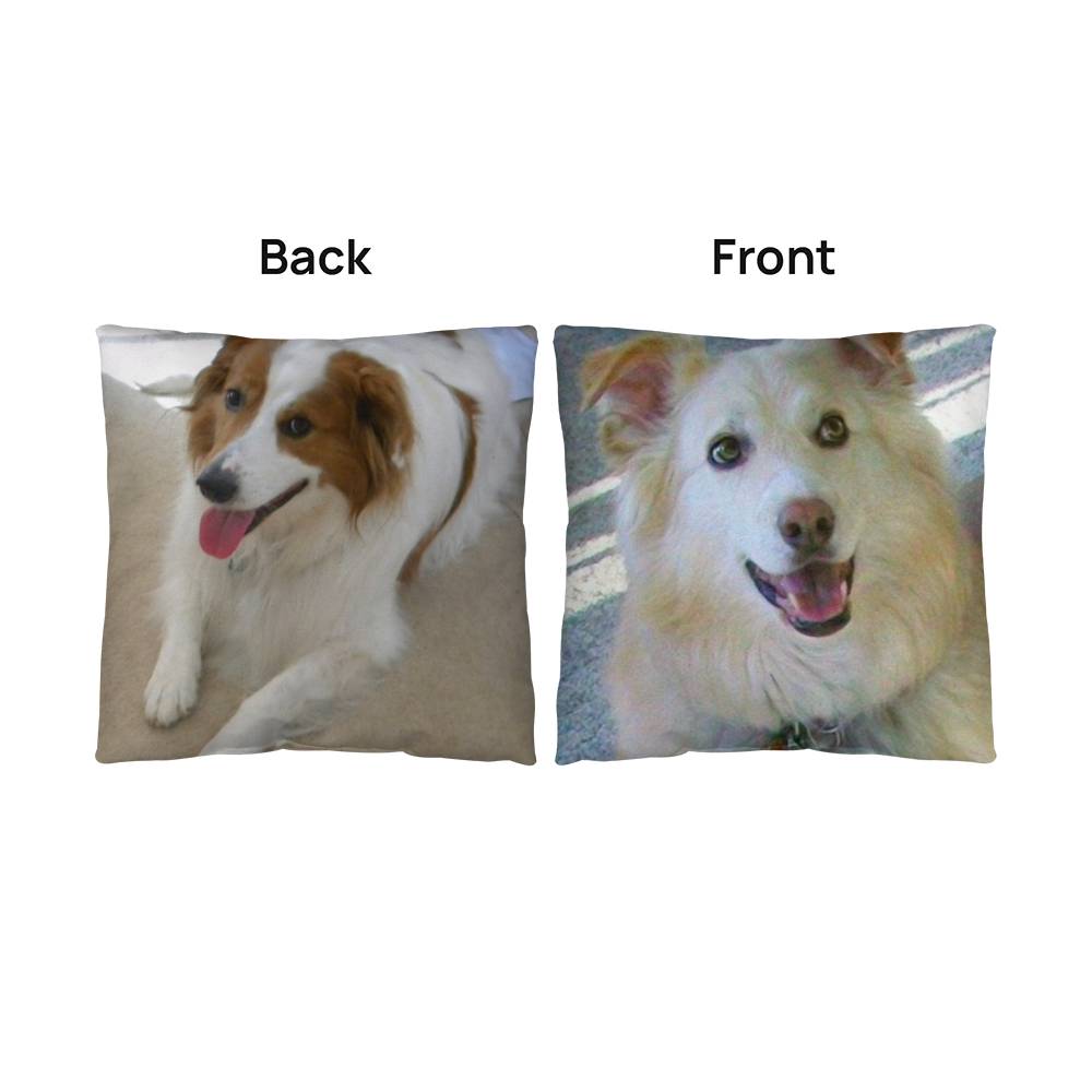 Custom Pet Photo Pillow - 2 Sided Print for Personalized Home Decor-[Heartfelt Family Gift]