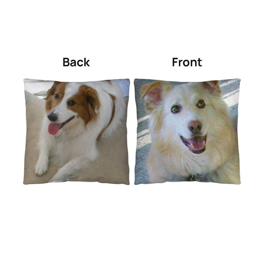 Custom Pet Photo Pillow - 2 Sided Print for Personalized Home Decor-[Heartfelt Family Gift]