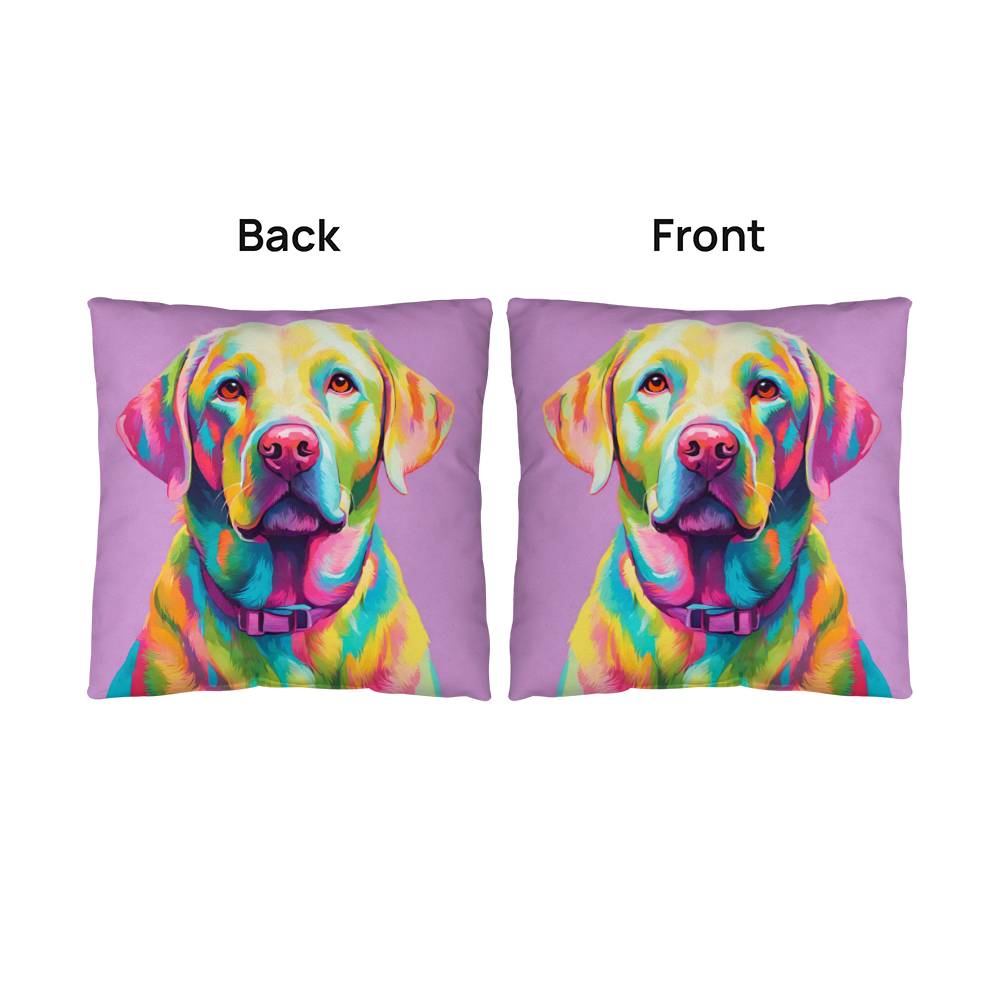 Pastel Labrador Retriever Throw Pillow - Available in 5 Sizes - Perfect for Dog Lovers-[Heartfelt Family Gift]