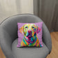 Pastel Labrador Retriever Throw Pillow - Available in 5 Sizes - Perfect for Dog Lovers-[Heartfelt Family Gift]