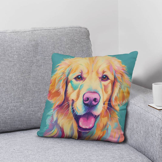 Golden Retriever Throw Pillow in 5 Sizes-[Heartfelt Family Gift]
